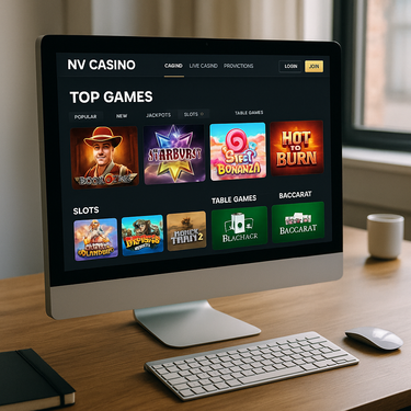 NV casino - Desktop Interface - Intuitive Design and Navigation